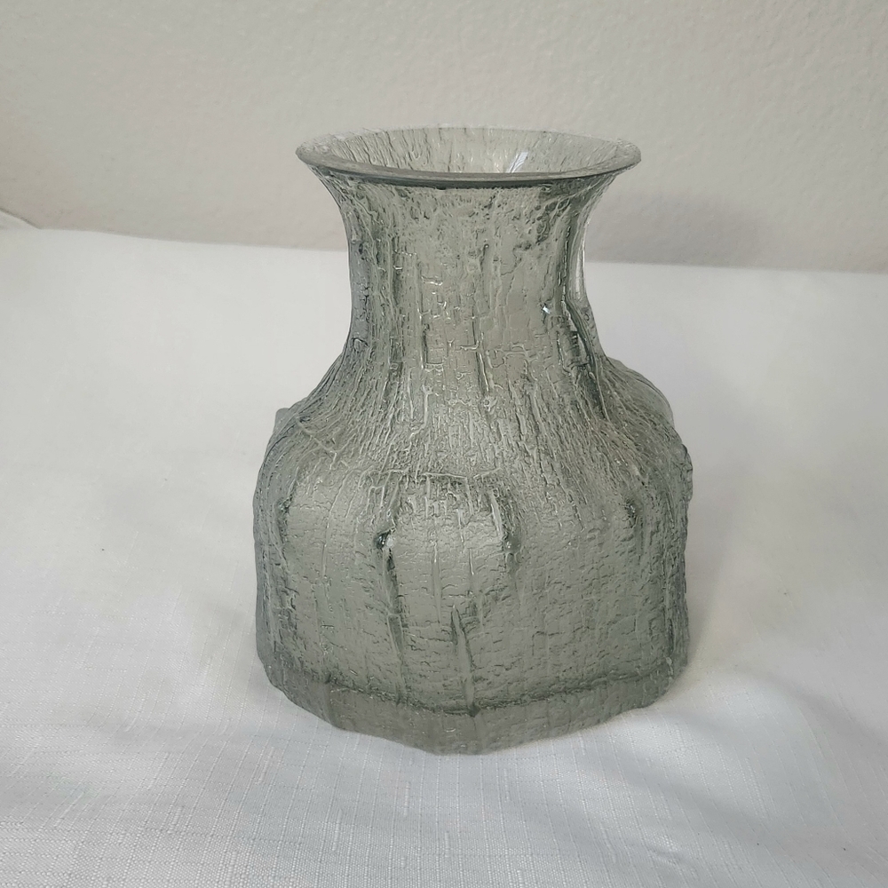Timo Sarpaneva 3351 Smokey Art Signed Molded Glass Jar Vase True Vintage MCM Rar